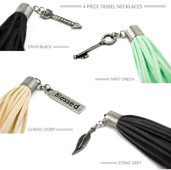 BA Designs 4-piece Tassel Necklace set - Picture 2 of 4